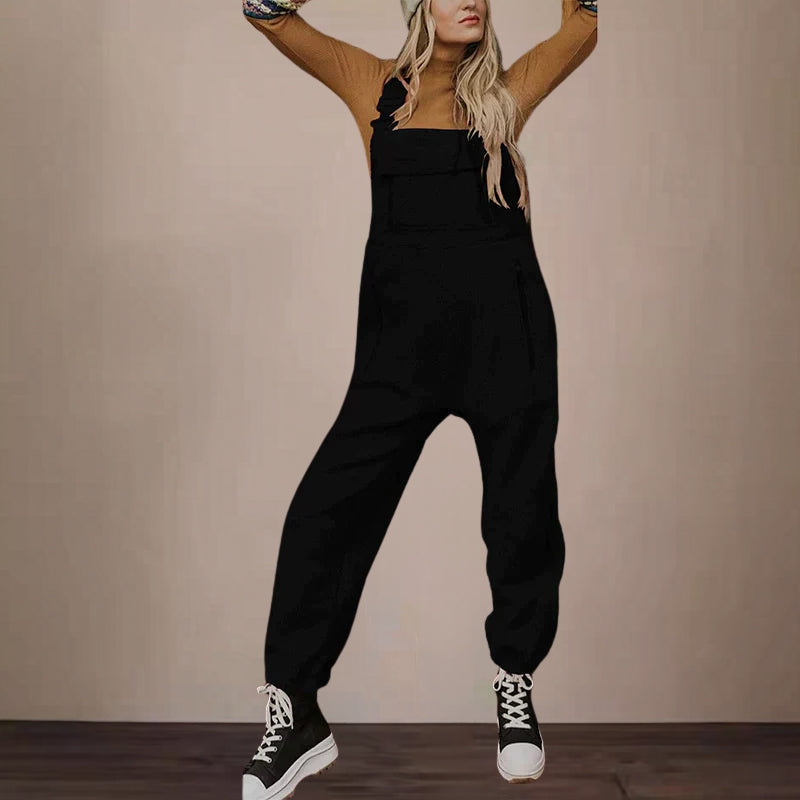 Women’s Fleece Jumpsuit with Adjustable Straps