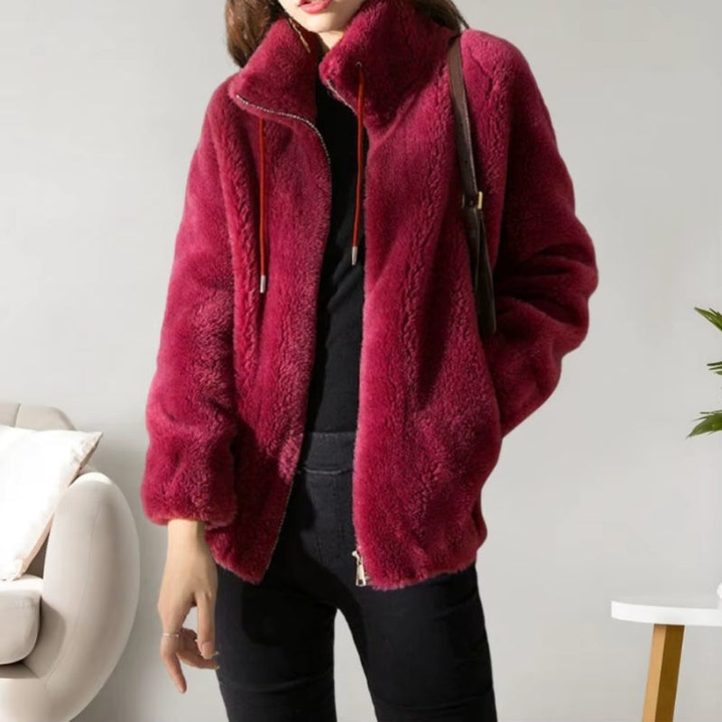 Nora – Chaqueta de manga larga con cierre de cremallera y cuello alto 