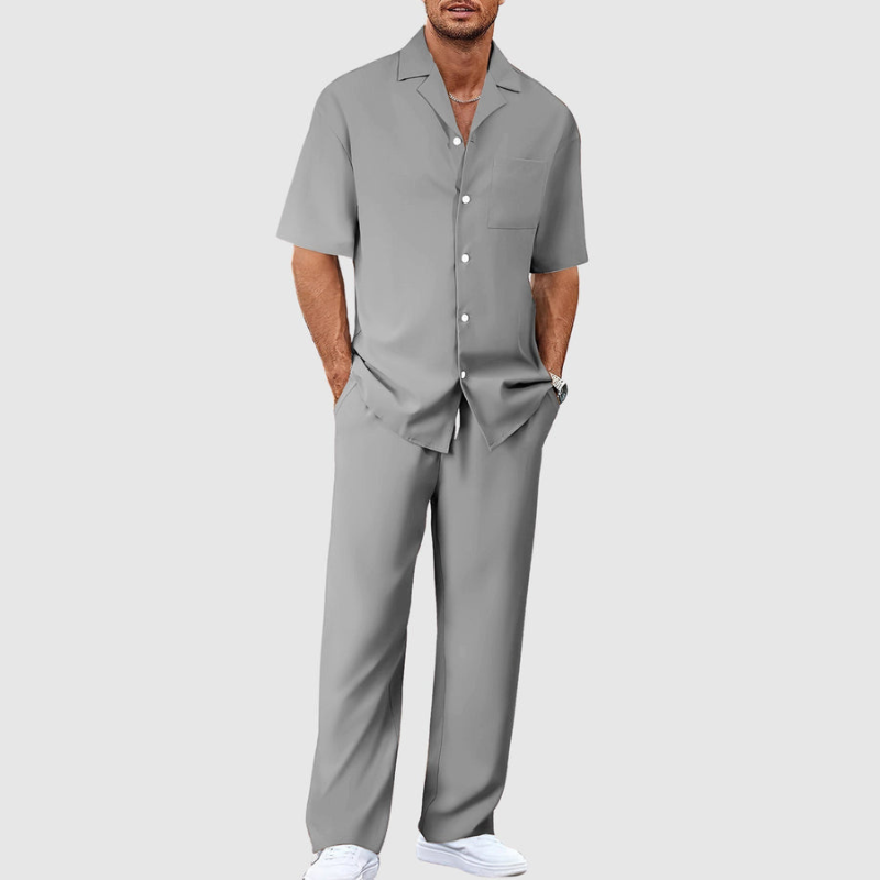 Men's Casual 2-Piece Set with Pockets
