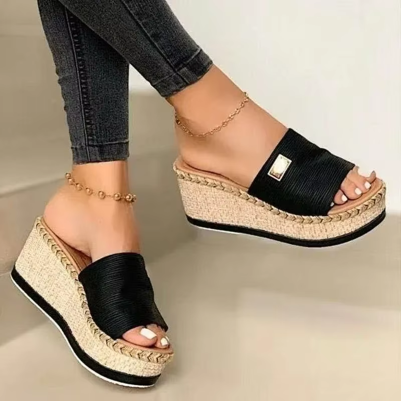 Open-Toe Wedge Sandals