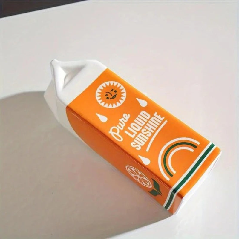 CitrusPop – Vase in Orange Juice Box Design