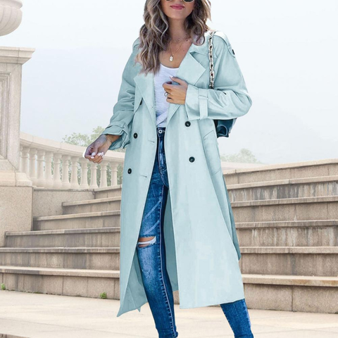 Classic Lapel Collar Trench Coat