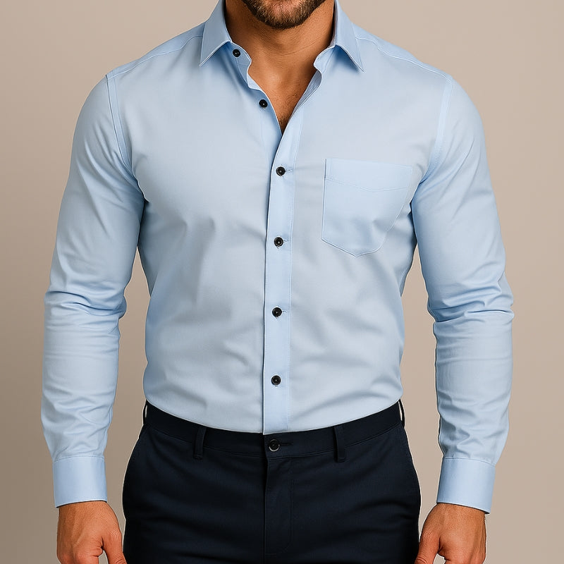 Men's Slim Fit Long Sleeve Button Down Shirt