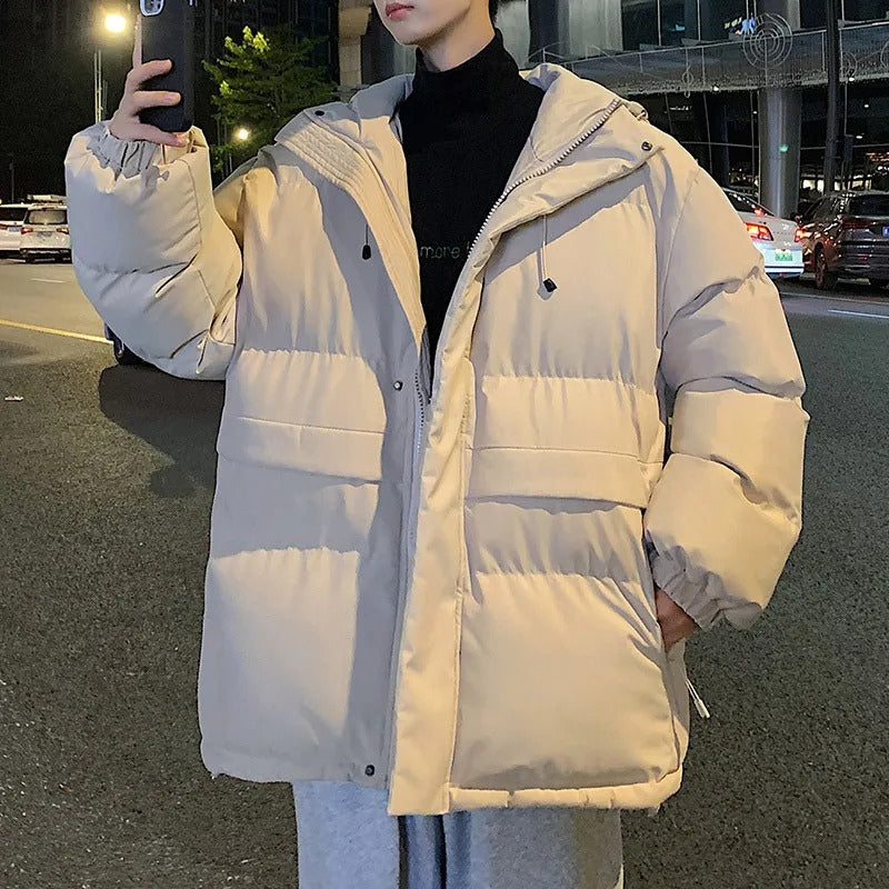 Kieran – Hooded Jacket with Long Sleeves and Ribbed Hem