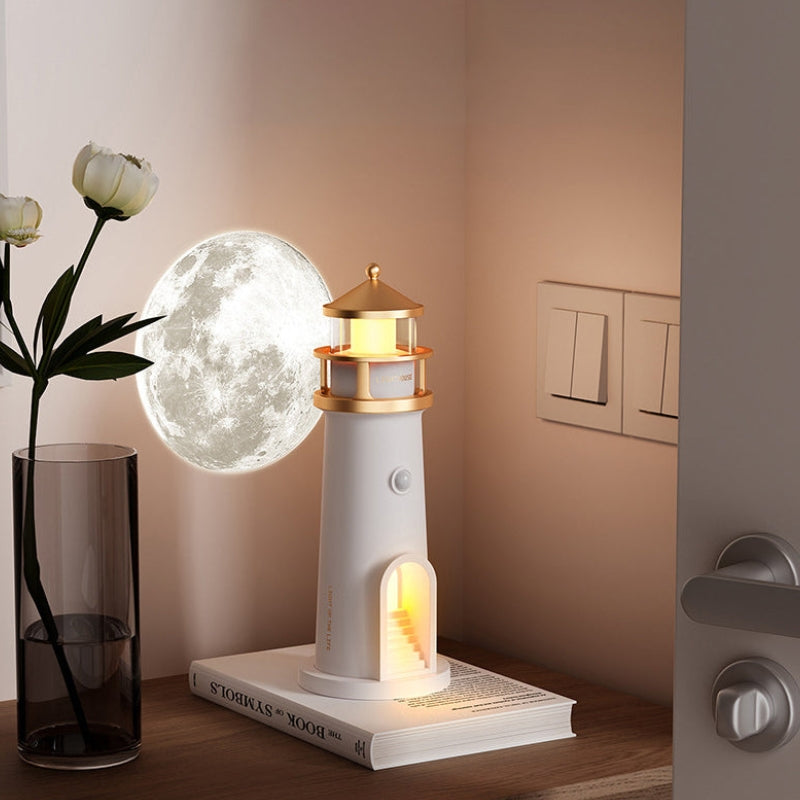 LumaSound – LED Moon Projection Lamp with Bluetooth Speaker