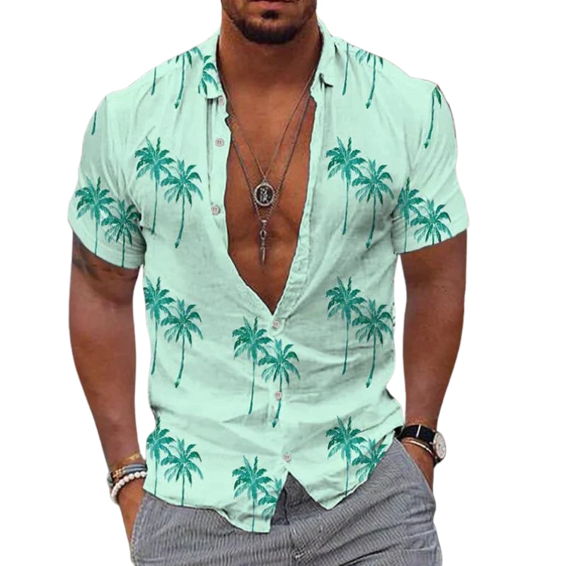 Laura – Shirt met Korte Mouwen, Print en Knopen Velani