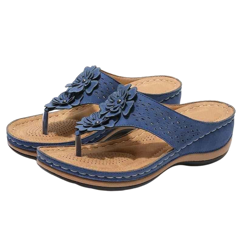 Isaura – Sandalen met Dikke Zool en Bloemmotief Velani