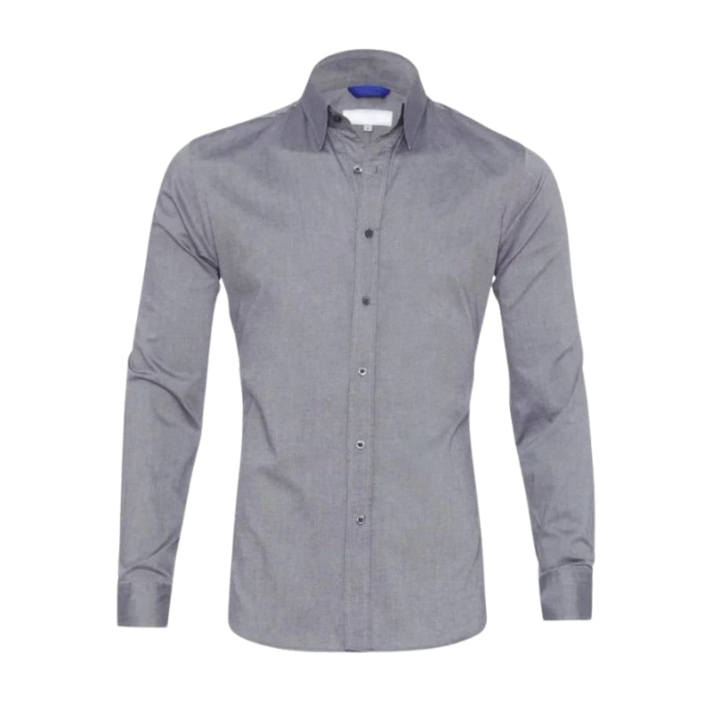 William – Overhemd met lange mouwen, verborgen ritssluiting en klassieke kraag Velani