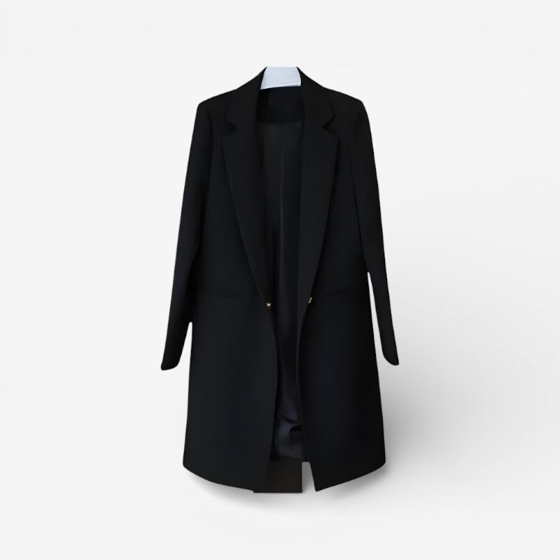 Grace – Long Sleeve Jacket with Down Collar and Button Closure
