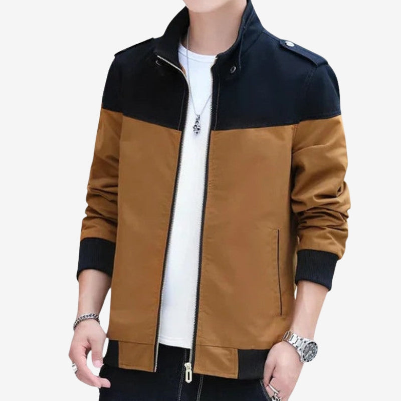 Oliver – Stand up collar jacket with long sleeves and pockets