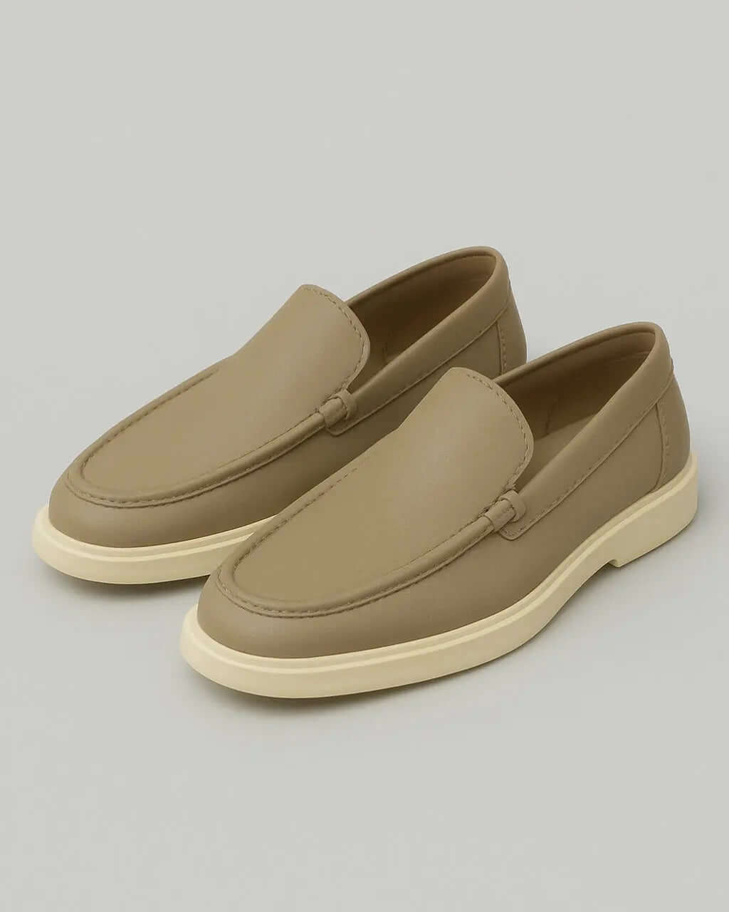 Softey Suède Loafers Met Antislip Rubberen Zool-Shoes-Velani-Beige-39-Velani