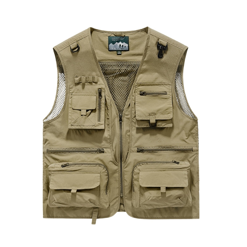 Markus – Mouwloos Vest met Rits en Meerdere Zakjes Velani