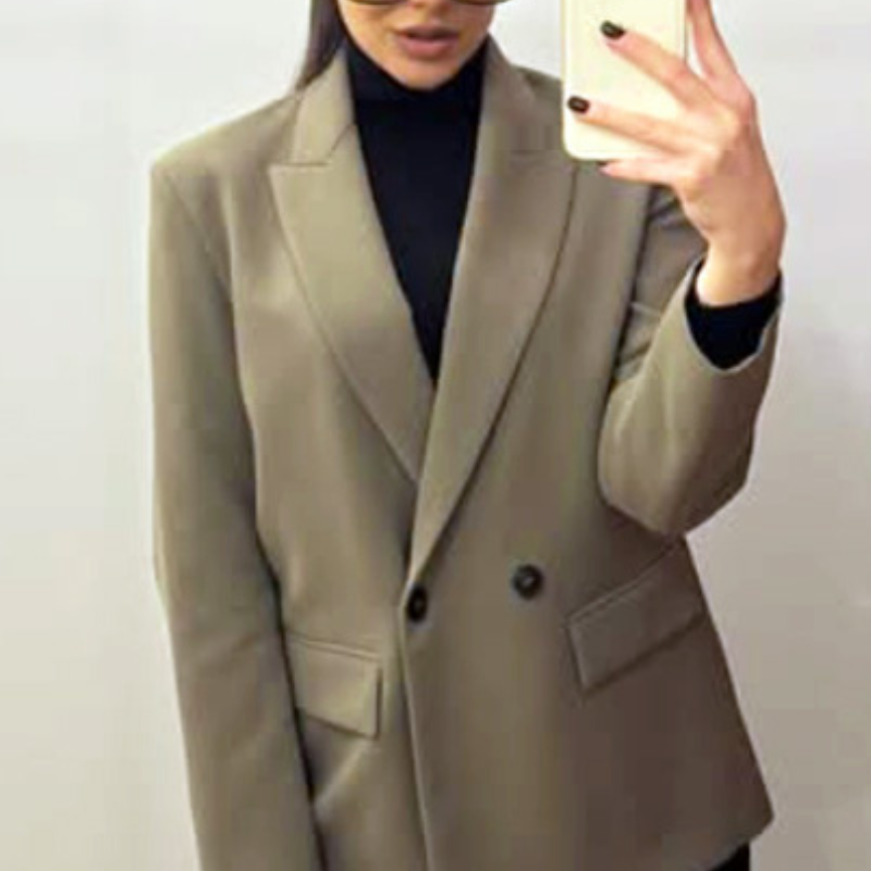 Mary - Stijlvolle Blazer met Lange Mouwen, Reverskraag en Frontzakken Velani