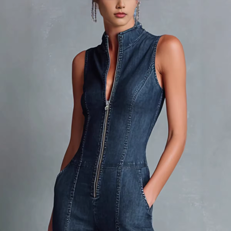 Chic Women's Sleeveless Wide Leg Jumpsuit