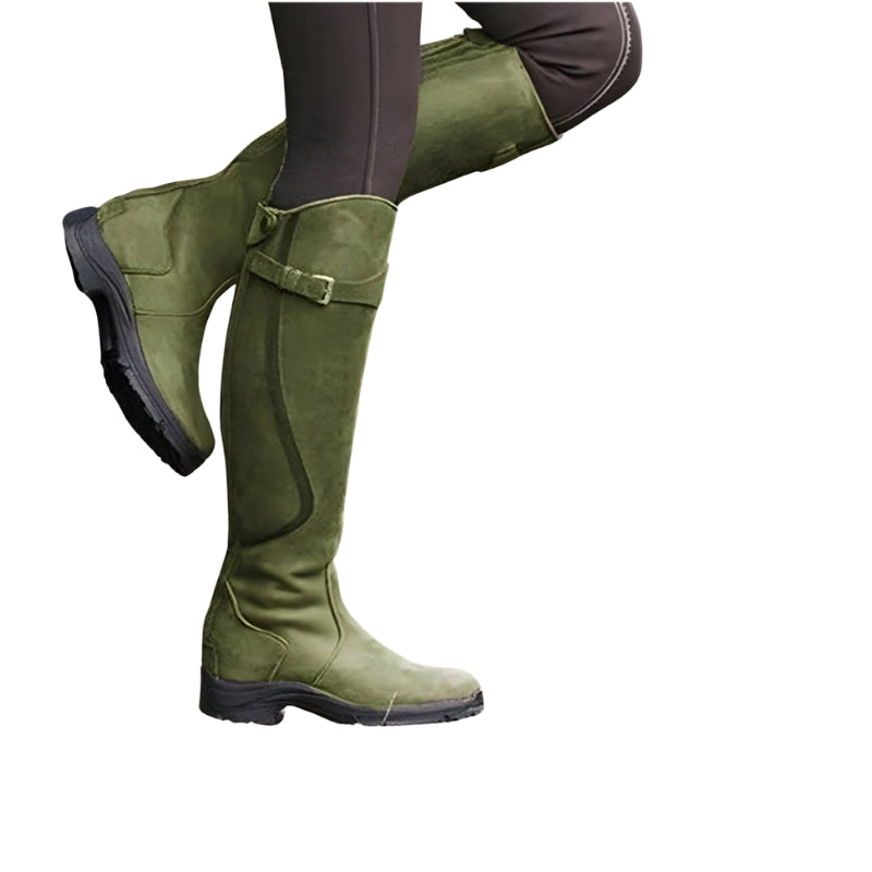 Eviana – Kniehoge Laarzen met Verstelbare Gesp Velani
