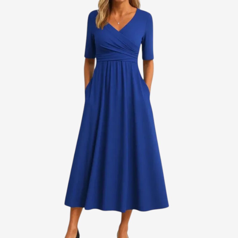 Women’s V-Neck Short Sleeve Dress
