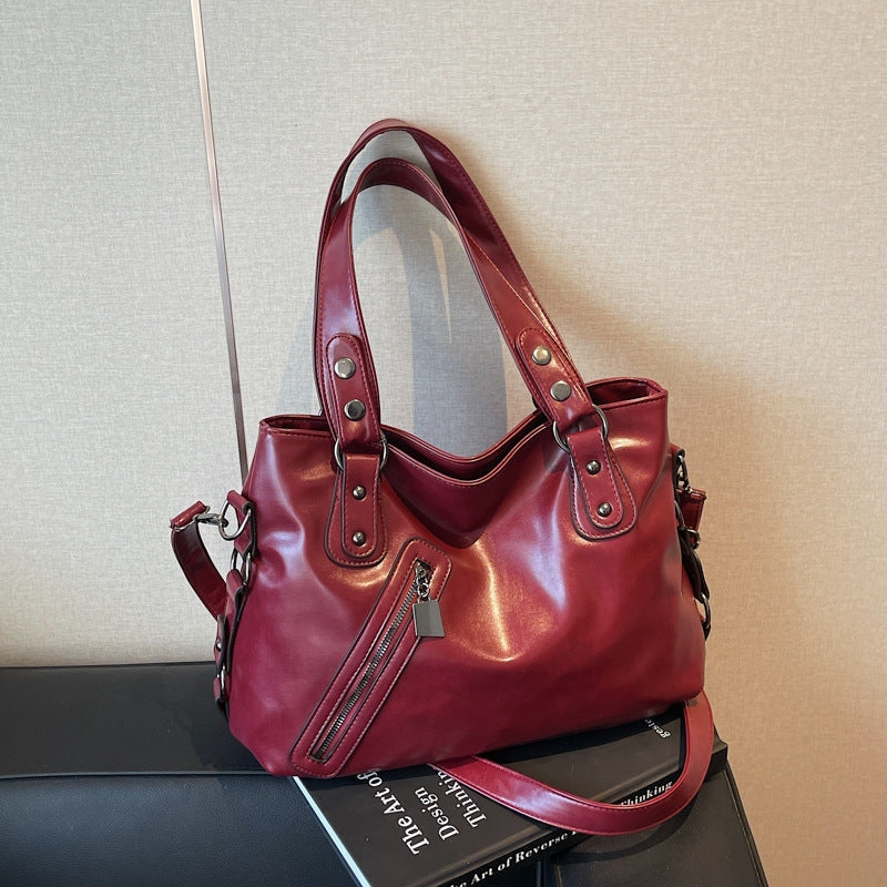 Harper – Adjustable Shoulder Bag with Handle & Zipper Pockets
