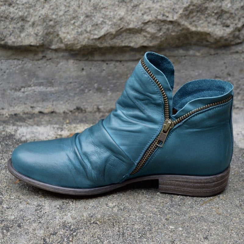 Women’s Pointed Toe Ankle Boots Thick Sole