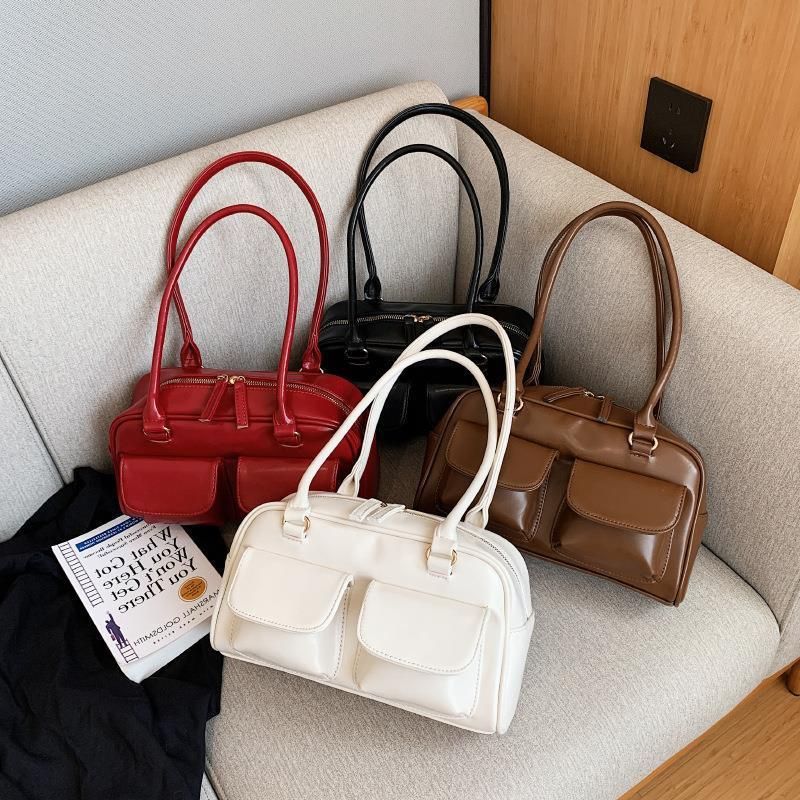 Multi-Pocket Womens Handbag with Handle