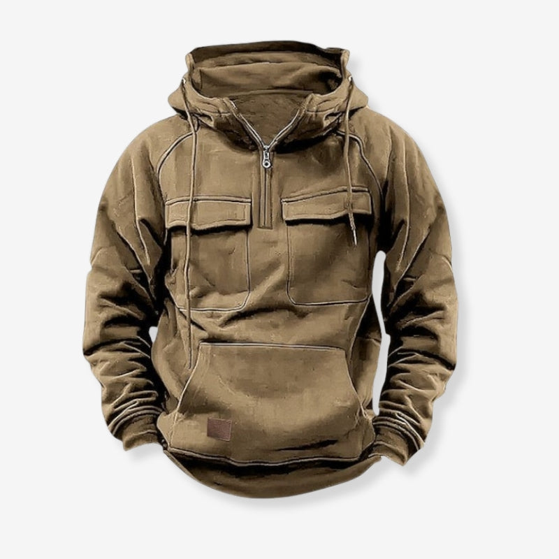 Lioren – Loose-fit jas met lange mouwen capuchon en zakken Velani