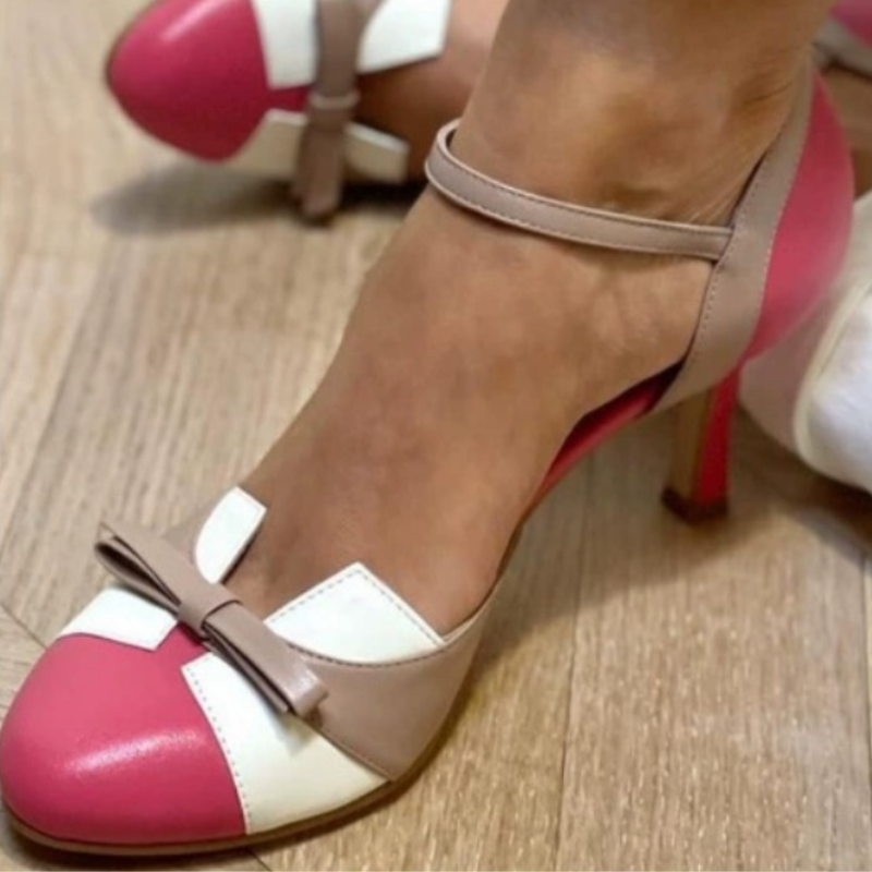 Isabella - Round Toe Heels With Adjustable Strap