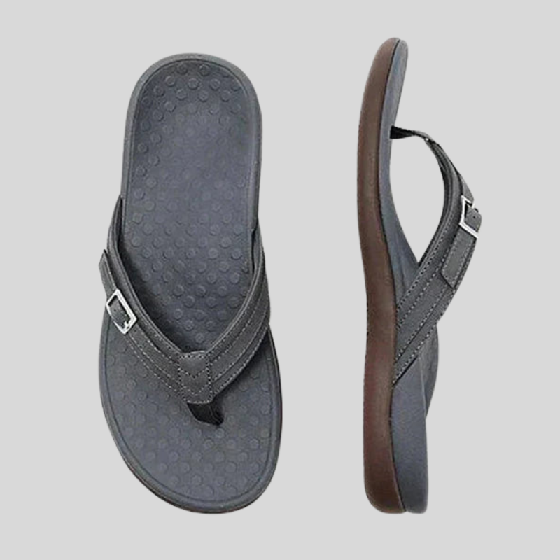 Decorative Buckle Flip-Flop Slippers