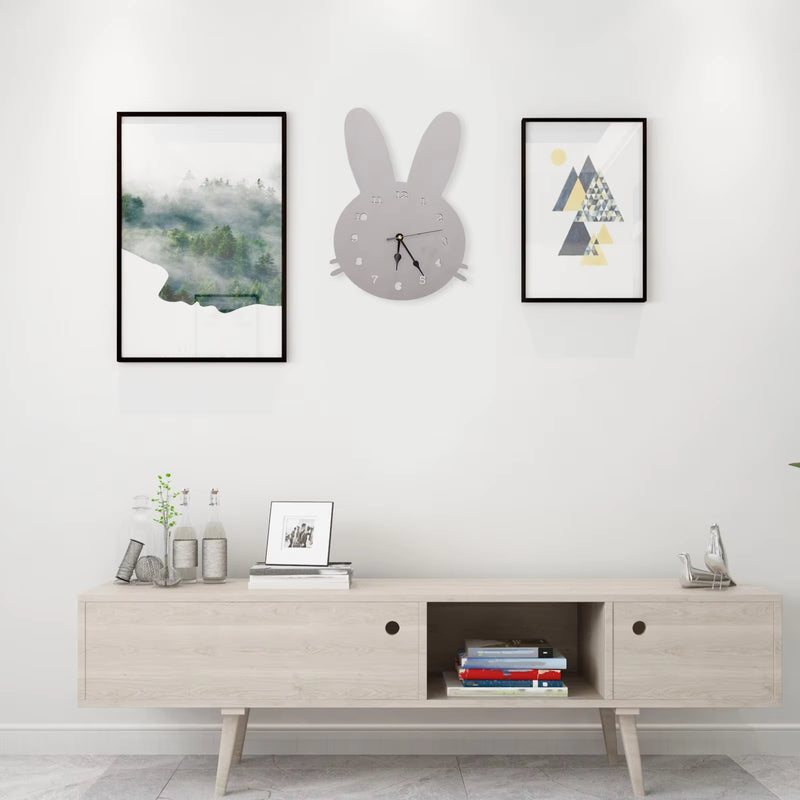 HopTime – Rabbit Wall Clock for Children's Rooms