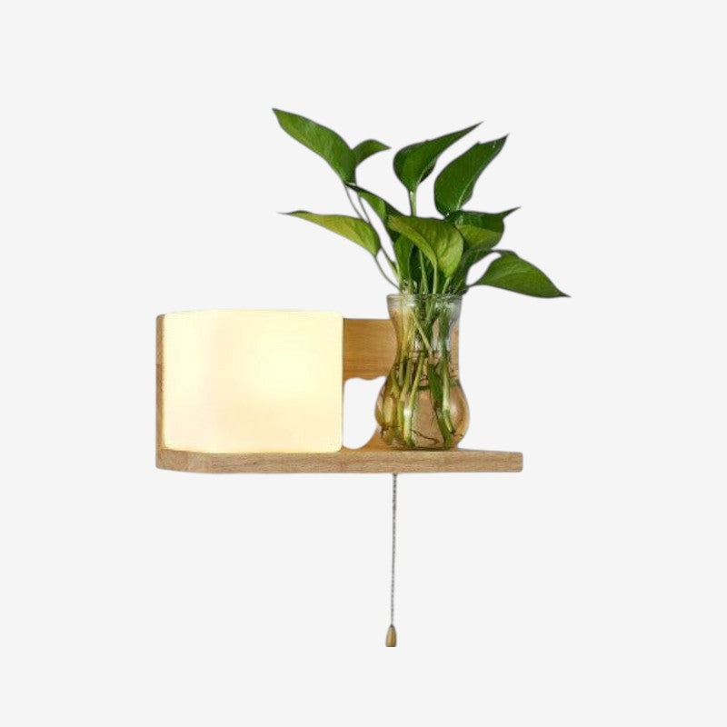 LumenGlow – LED Wall Lamp with Flower Pot Design