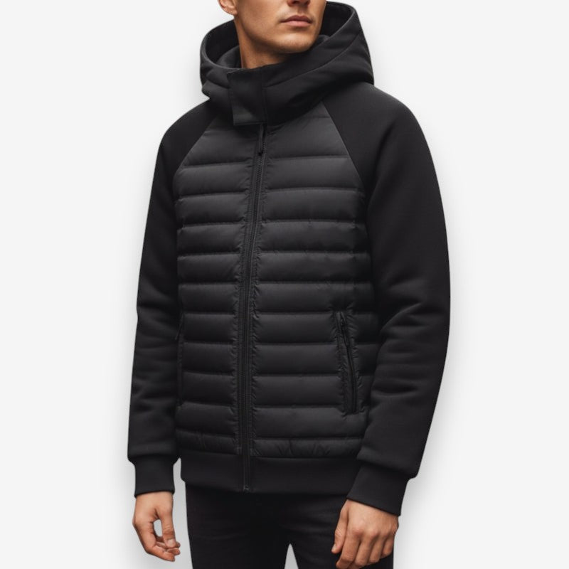 Lucas – Zipper Closure Coat with Hoodie Design