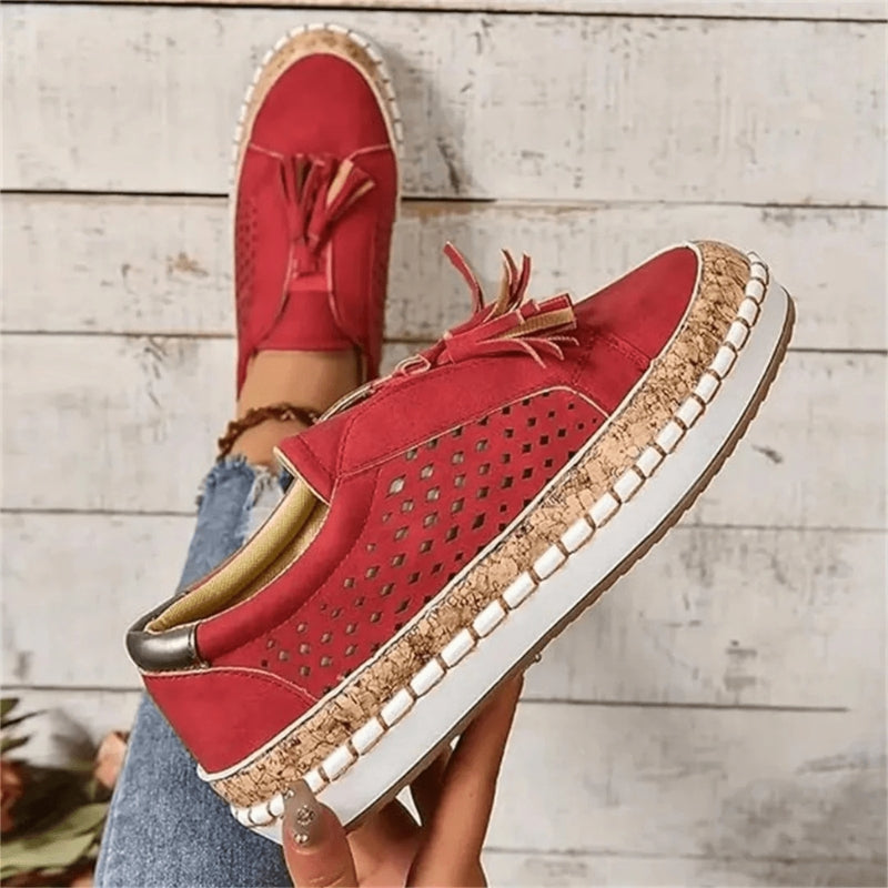 Women's Flat Shoes with Tassel Detail and Non Slip Sole