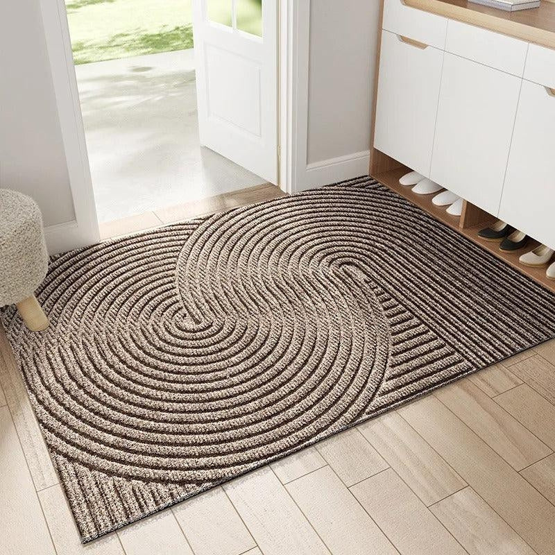 CleanStep – Geometric Wave Entrance Doormat with Non-Slip Base
