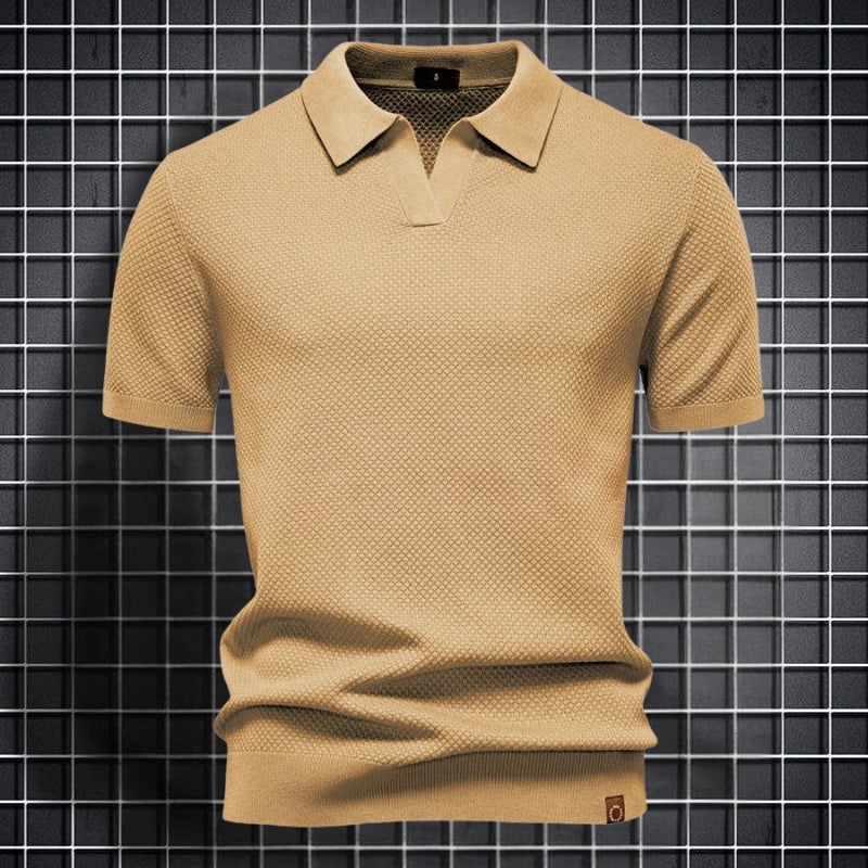 Men's Slim Fit Polo Shirt with Short Sleeves