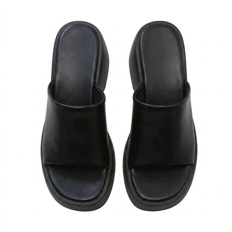 Women's Wedge Heel Sandals with Smooth Open Design