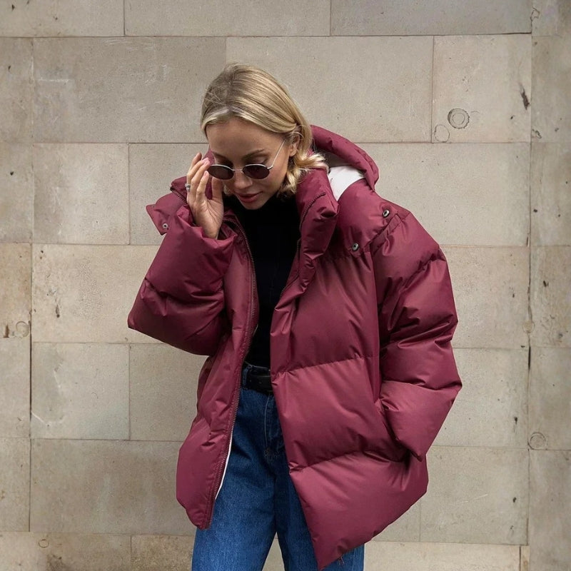 Evelyn – Chaqueta de manga larga con capucha y cierre de cremallera