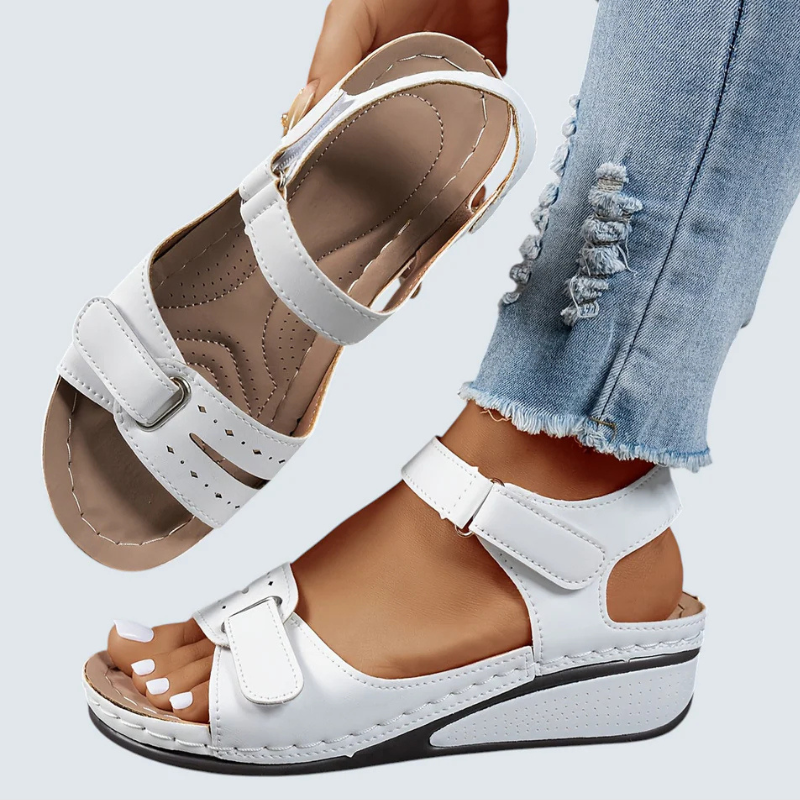 Ladies Wedge Sandals with Velcro Strap
