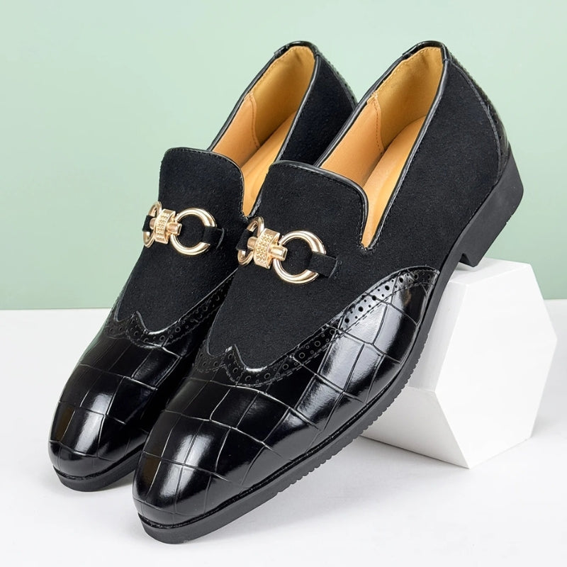 Daniel – Round Toe Shoes with Buckle Design