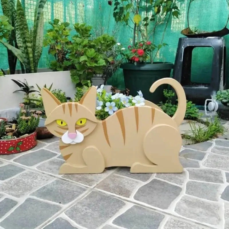 PurrBloom – Decorative Flower Vase in Cat Shape