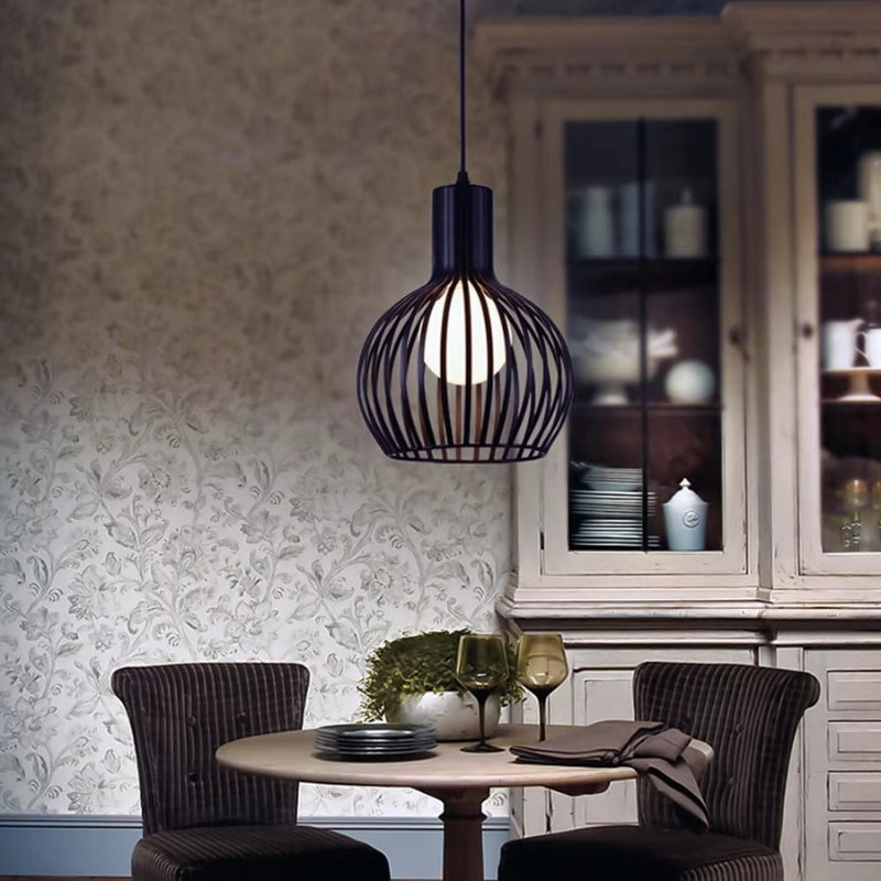 LumaCage – Moderne Plafondlamp met Ronde Kop en Kooi Ontwerp Velani