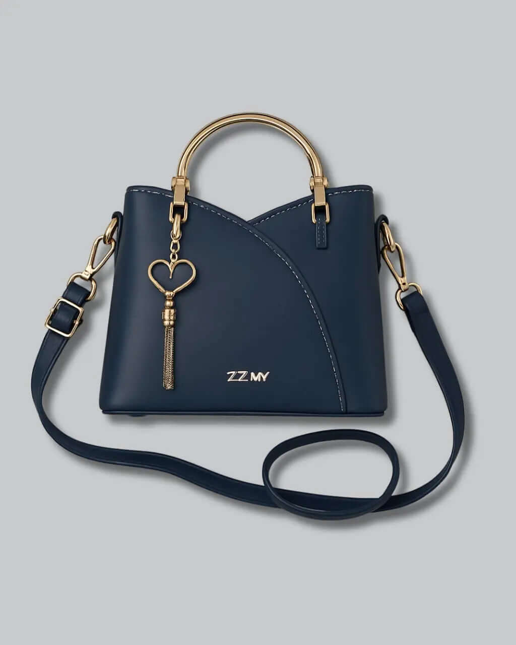 PU Leren Handtas Met AfneembareSschouderband-Handbags-Velani-Marine-Velani