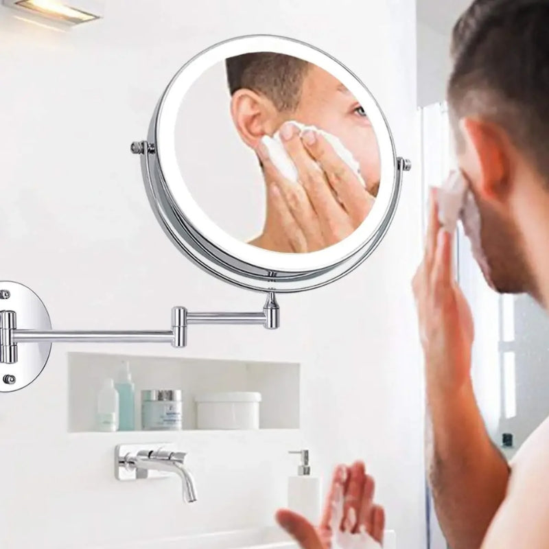 GlowMirror – Verstelbare Ronde Make-up Spiegel met Verlichting Velani