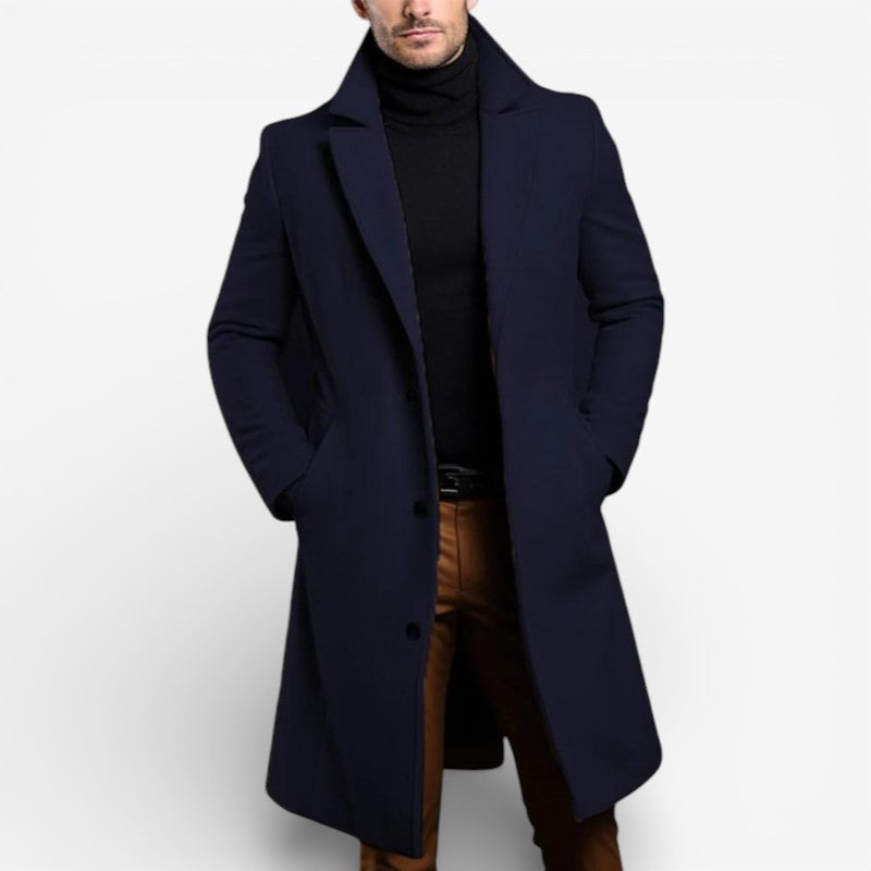 Men's Notched-Collar Trench Coat