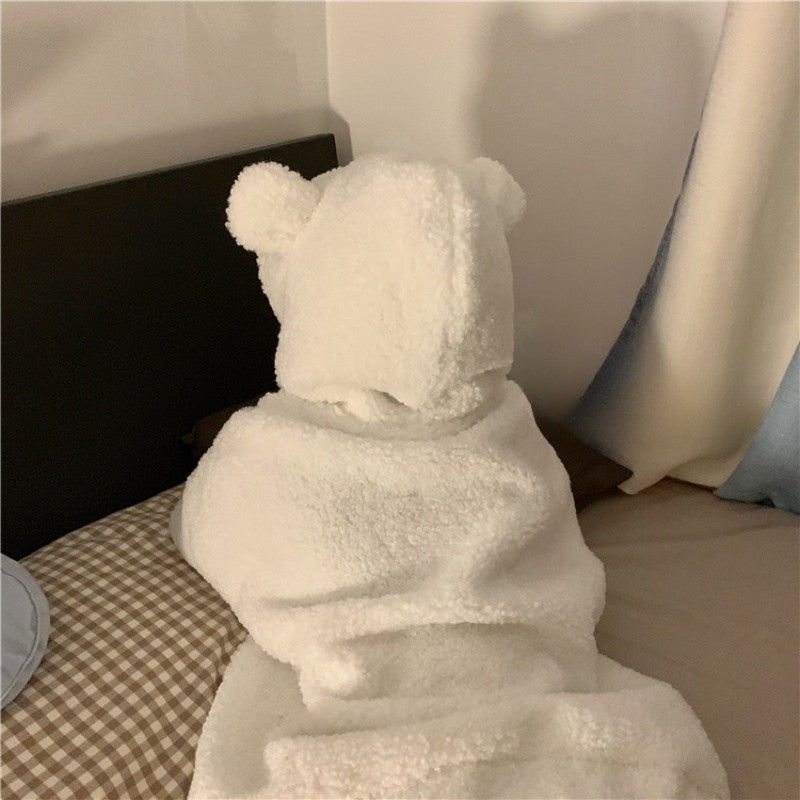 Mia – Long Sleeve Sweater with Ear Hoodie Design