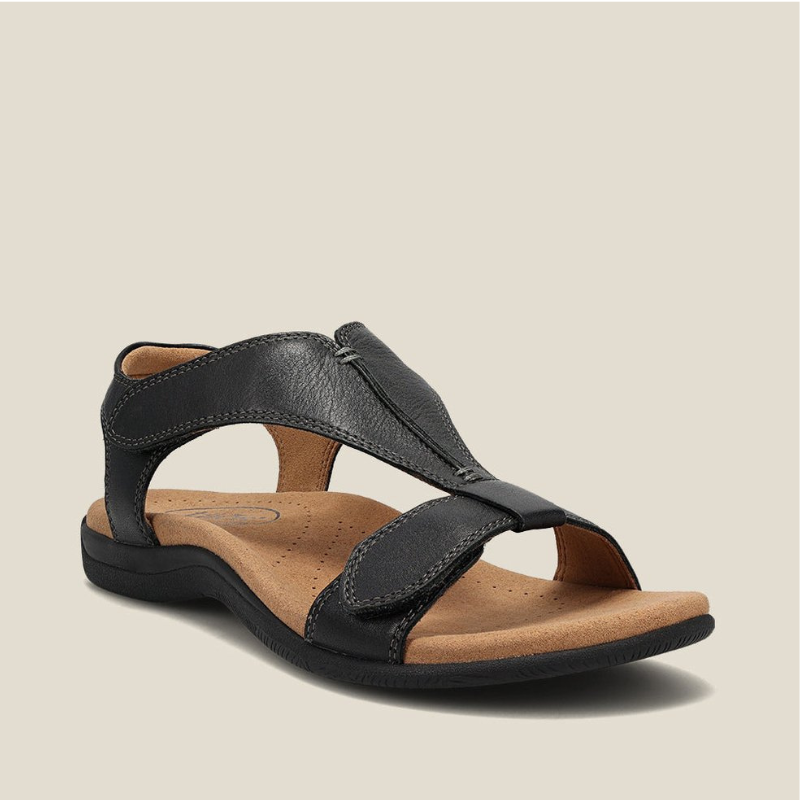 Women's Flat Sole Strap Sandals with Magic Tape
