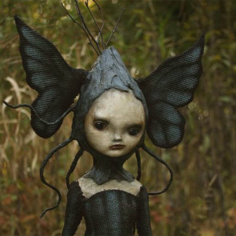 Gothic Witch Figurine with Staff