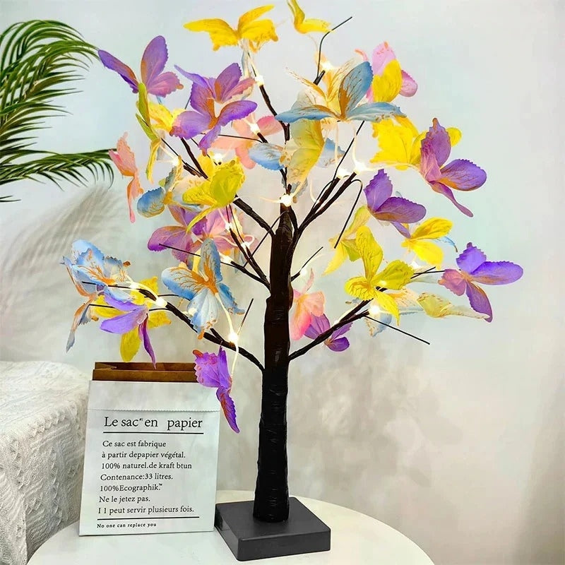 ButterflyGlow – LED Table Lamp with Tree and Butterfly Design