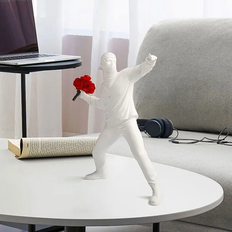 ArtFlora – Decorative Human Sculpture with Floral Design