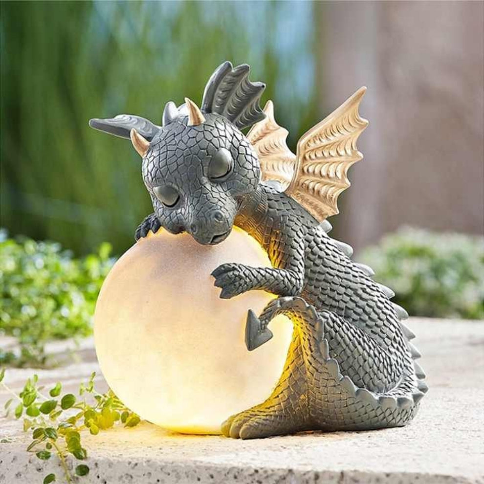 DragonGlow – Oplaadbare Drakenlamp Sculptuur voor Tuindecoratie Velani
