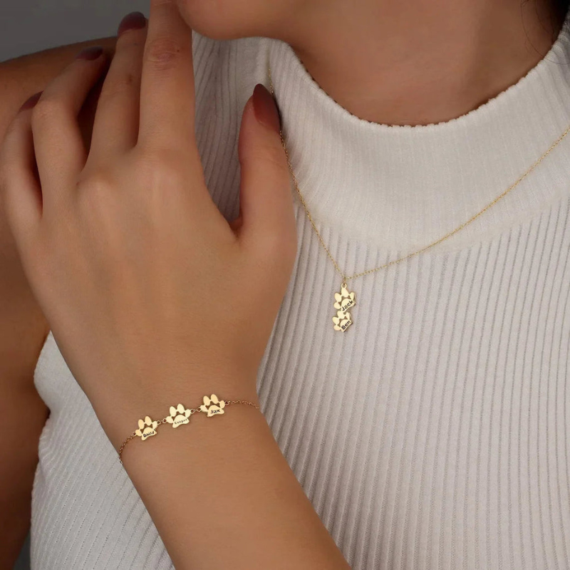 Paw Pendant Adjustable Bracelet