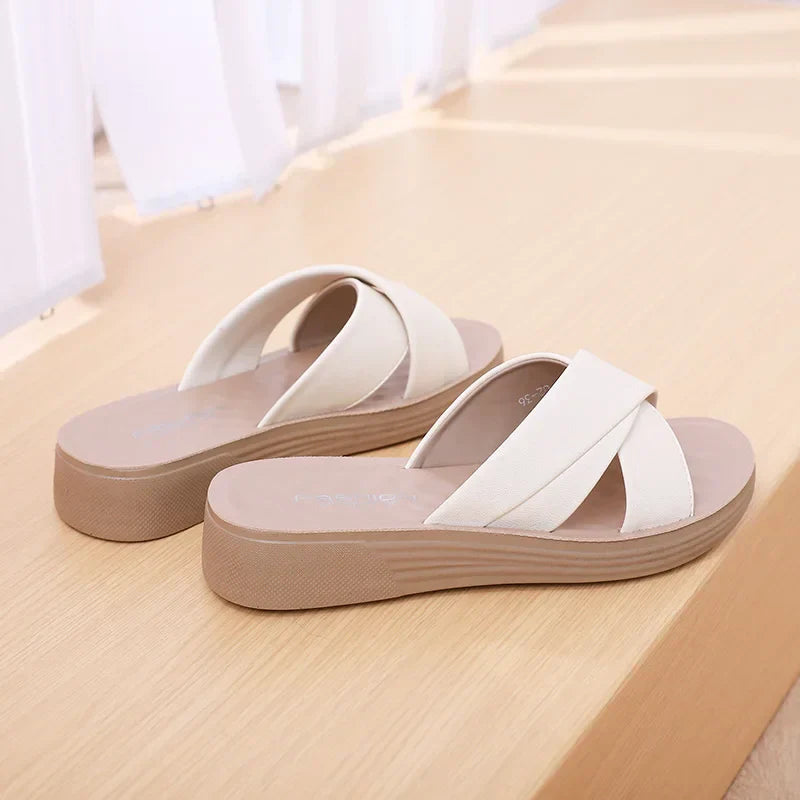 Cross Strap Slippers for Women