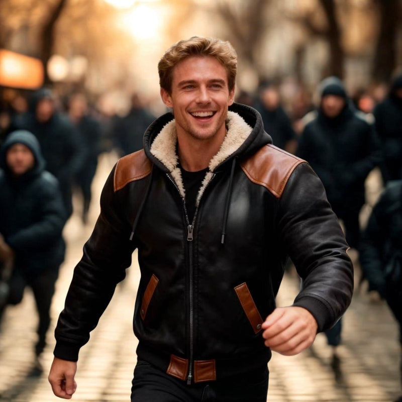 Kevin – Long Sleeve Hooded Jacket with Zipper Closure